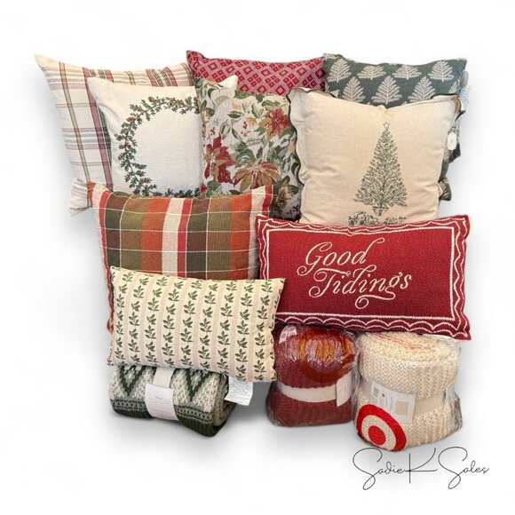 Woven Holiday Floral Throw Pillow - Threshold Studio McGee, Christmas 2024 - Picture 5 of 5